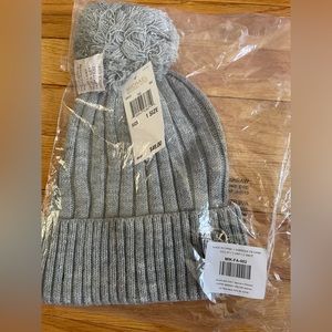 NWT Michael Kors Grey Beanie with Pom